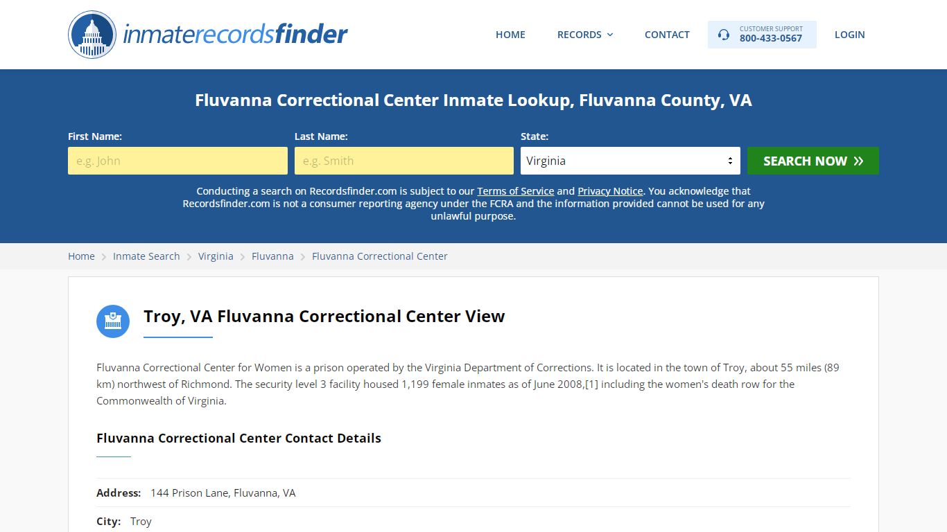 Fluvanna Correctional Center Roster & Inmate Search ...