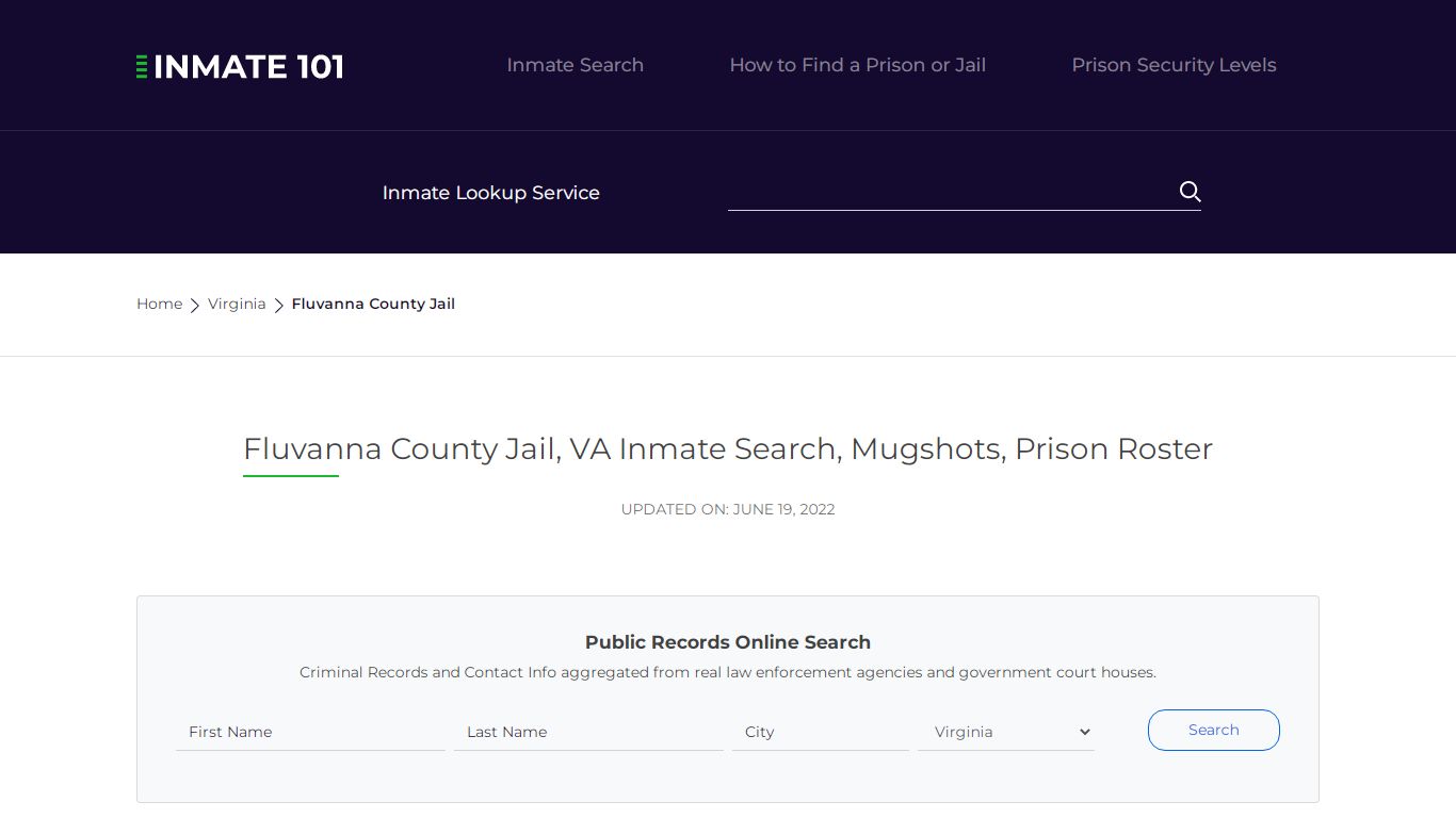 Fluvanna County Jail, VA Inmate Search, Mugshots, Prison ...