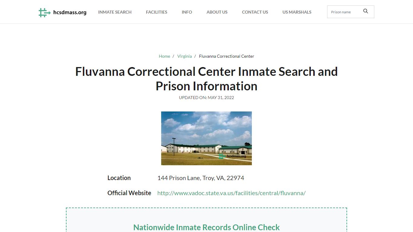 Fluvanna Correctional Center Inmate Search, Visitation ...